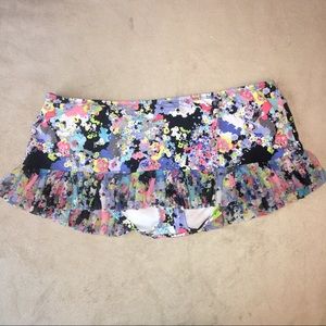 Floral swimsuit skirt bottoms